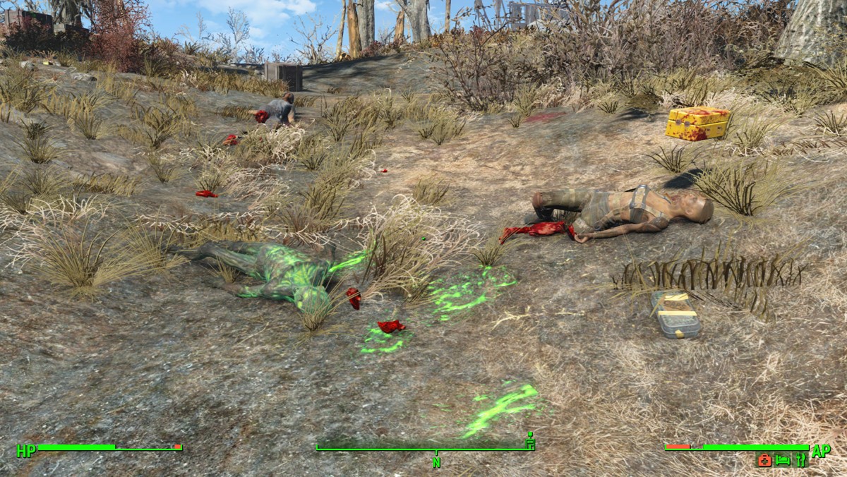 Dead glowing ghoul in Fallout 4