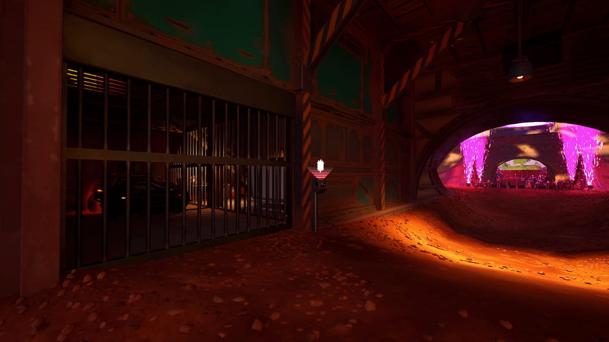 Ringmaster Scarr's boss car locked at NItrodrome in Fortnite