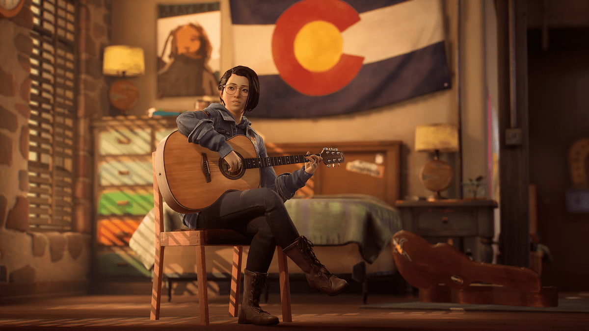 Alex playing guitar in Life Is Strange: True Colors