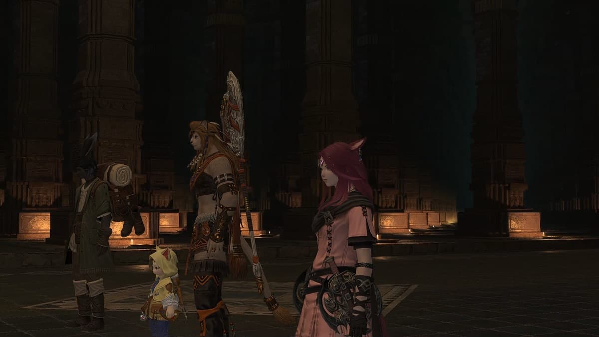 FFXIV Dawntrail Warrior of Light with Erenville, Krile, Wuk Lamat