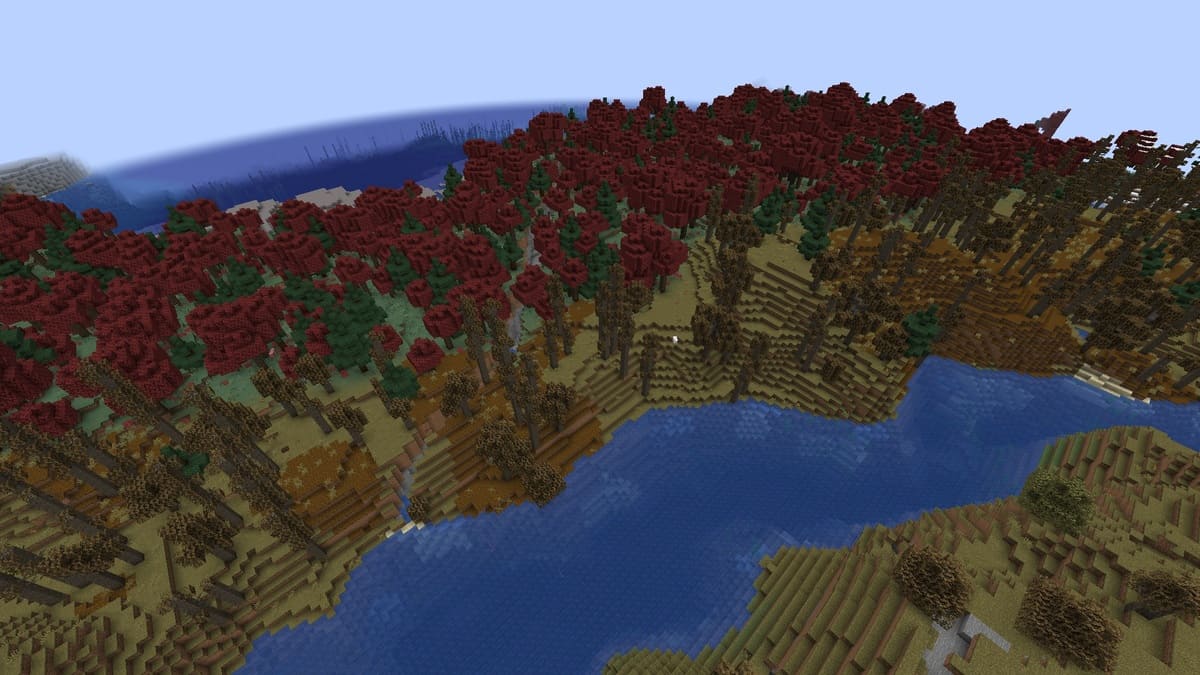 Maple woods, old growth dead forest in Minecraft