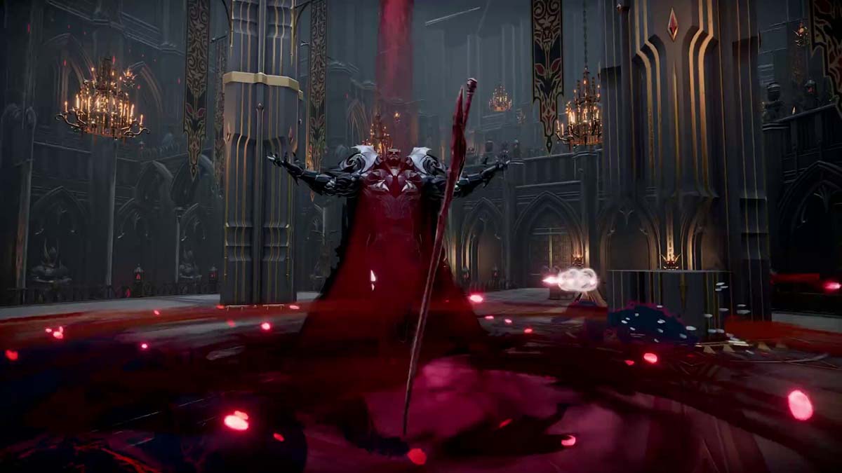 V Blood boss using blood magic in V Rising