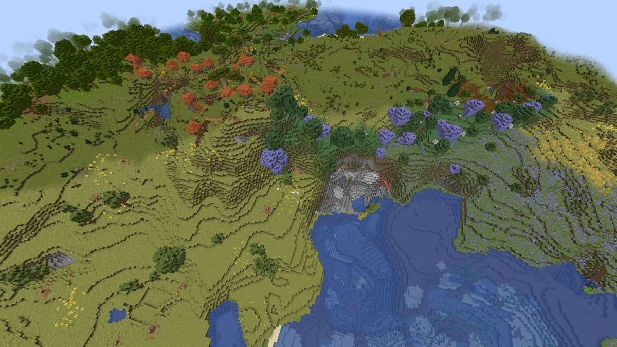 prairie, jacaranda glade in minecraft