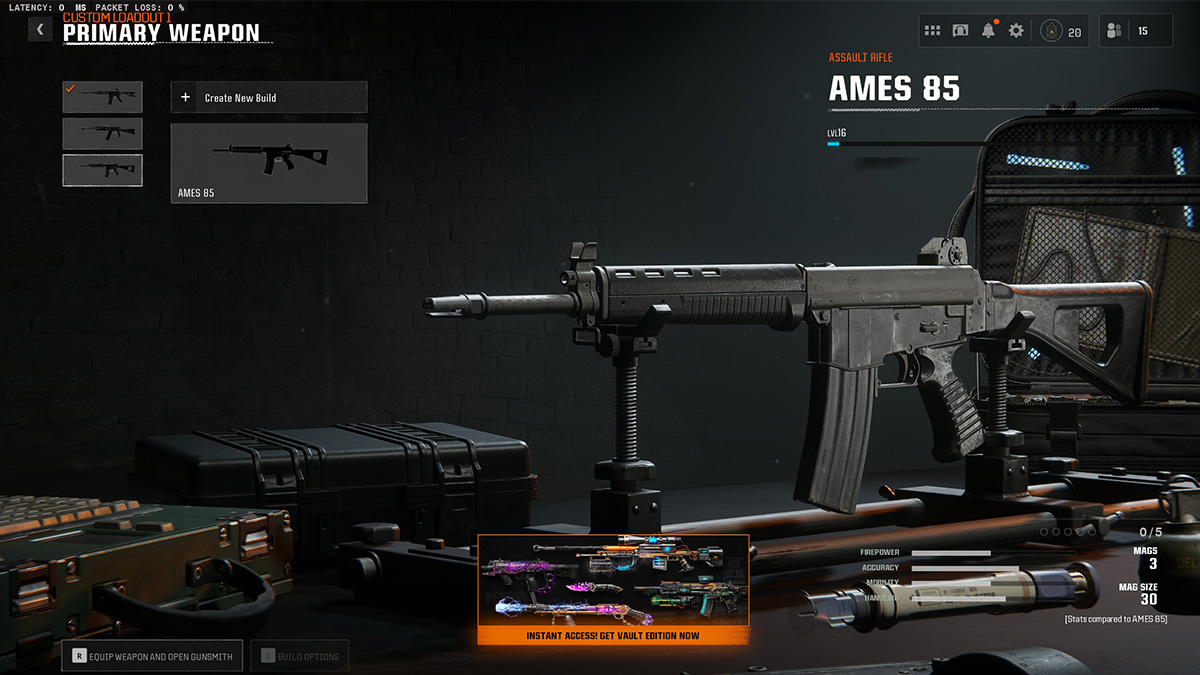 The Ames 85 Assault Rifle in Call of Duty: Black Ops 6