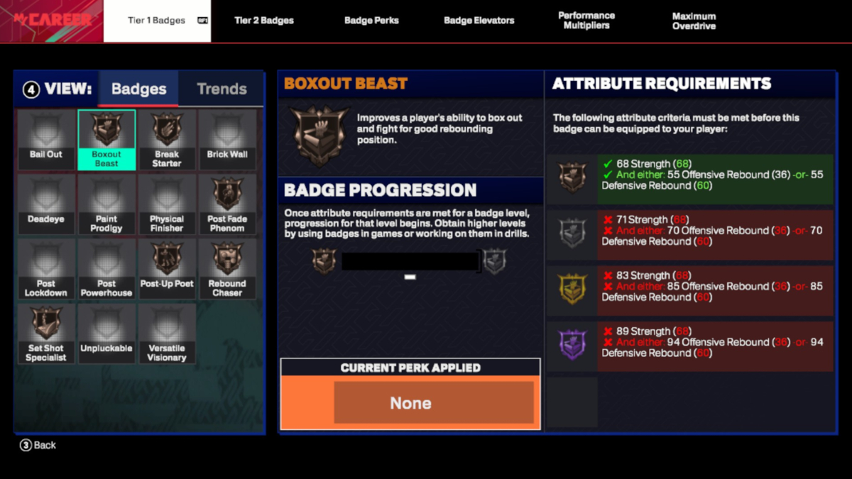 Looking at Badges in NBA 2K25