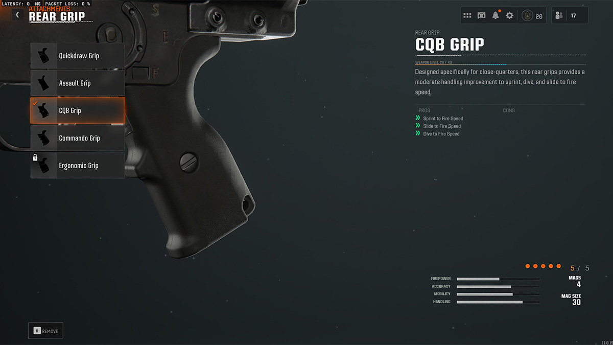 The C9 SMG CQB Grip attachment in Call of Duty: Black Ops 6