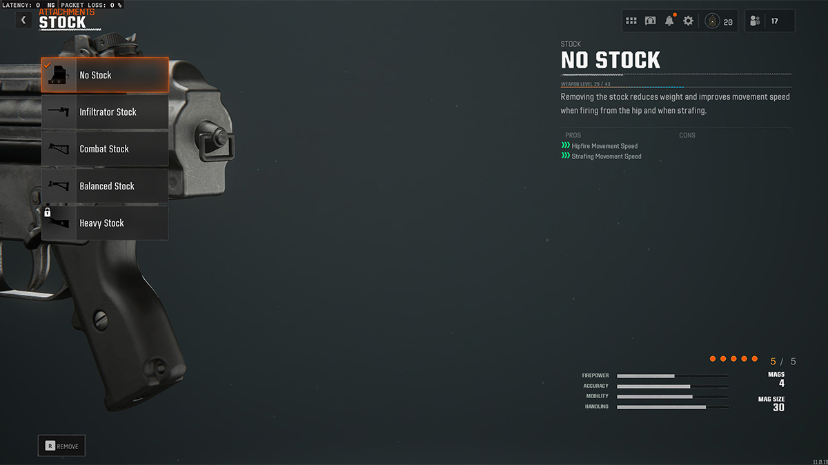 The C9 SMG No Stock attachment in Call of Duty: Black Ops 6