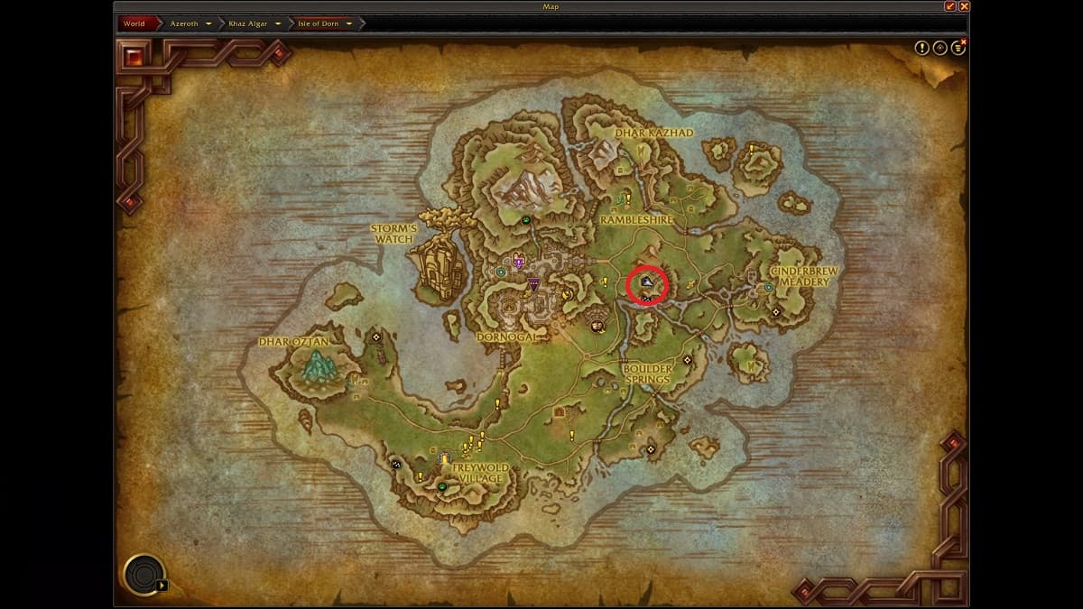 WoW War Within kobold pickaxe spawn map