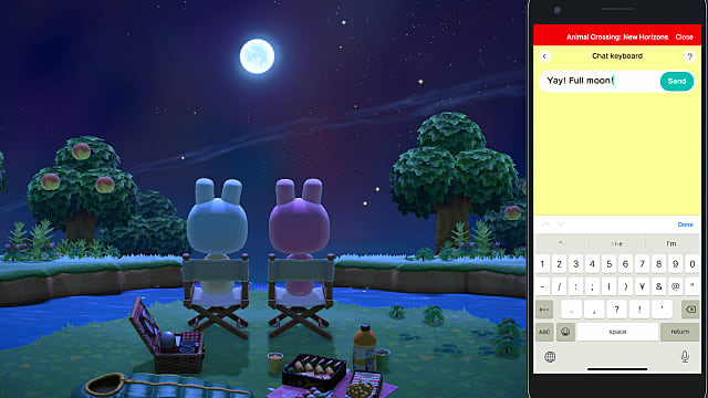 Download the Animal Crossing New Horizons chat app to talk with friends while playing. 