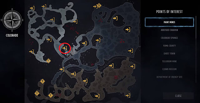 Wasteland 3 map showing the location of the Fix It! skill book in Ranger HQ.