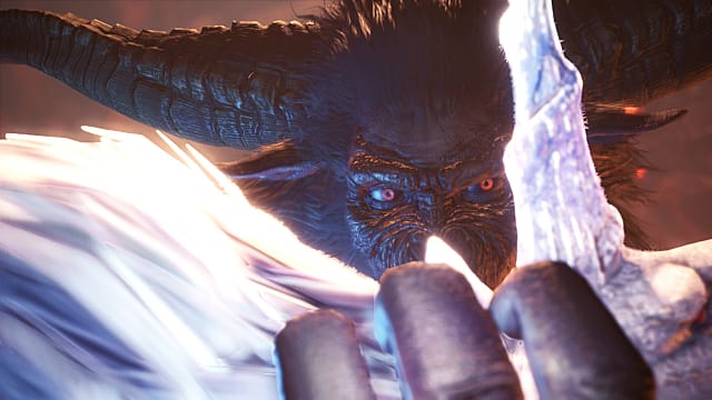 Rajang grips Kirin in Monster Hunter: World Iceborne.