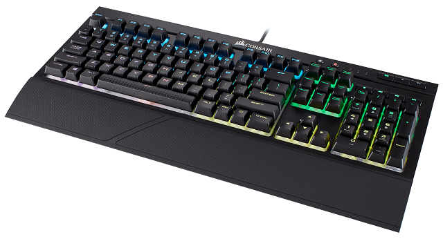 Corsair K68 RGB Mechanical Keyboard angled view