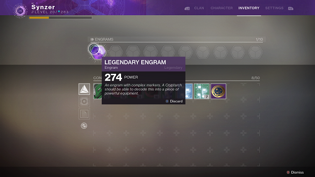 destiny 2 legendary engrams