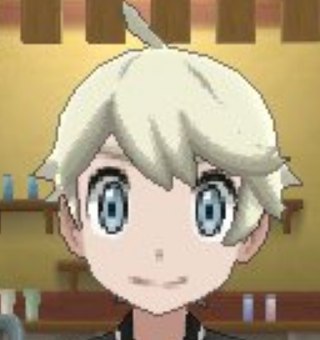 Platinum blond hair on a male in Pokemon Ultra Sun/Moon