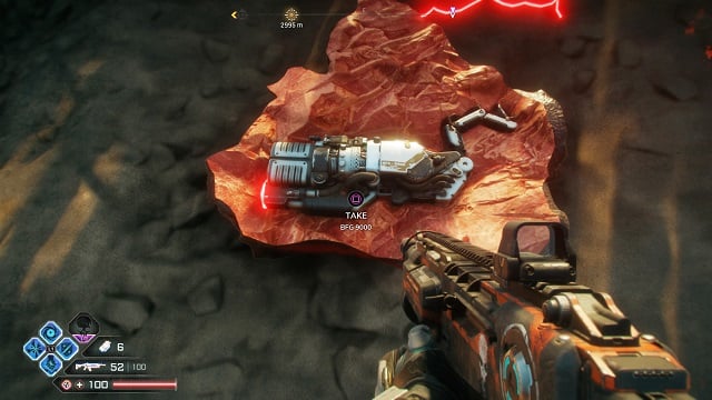 BFG 9000 inside a crashed meteor in Rage 2