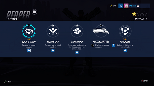 Overwatch Reaper abilities