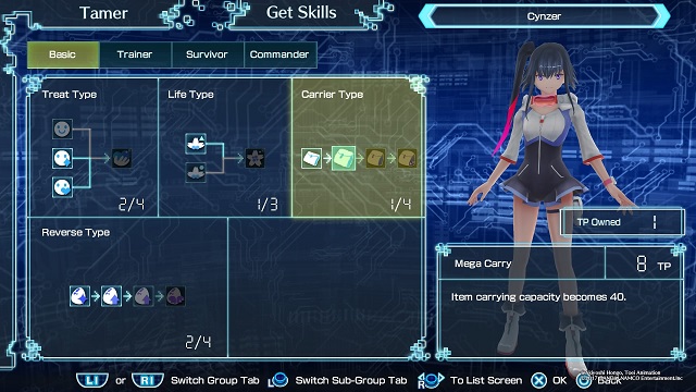 digimon world next order tamer skills