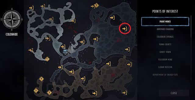 Wasteland 3 map showing the location of the You'll Just Die Tired skill book in Union Station.